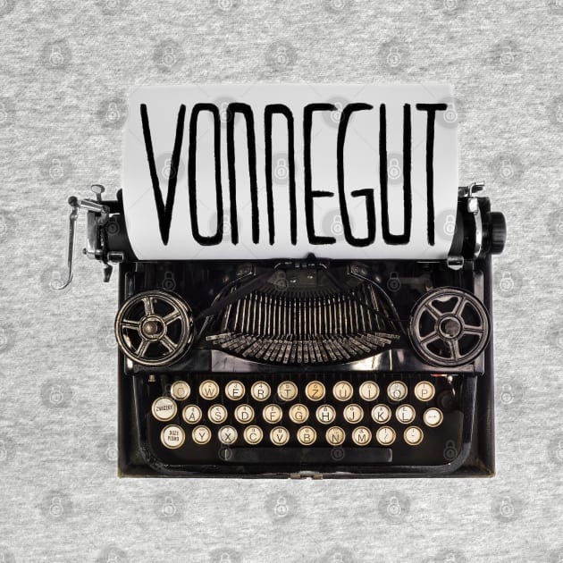 Typewriter Vonnegut, Gift for Writer by badlydrawnbabe